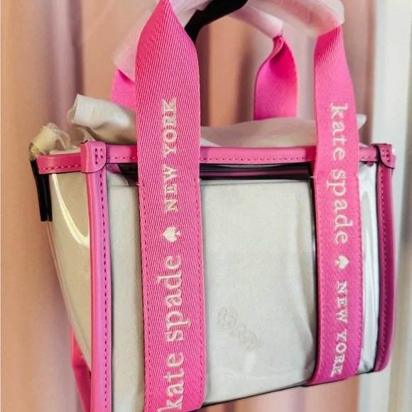 kate spade Pink Clear Mini Tote Bag KL063 - Picture 6 of 9